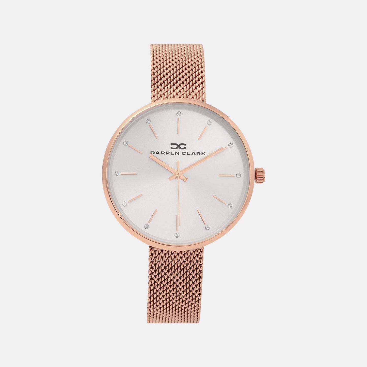 Women Quartz Silver Dial Analog Mesh Watch 2007C-E0303