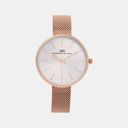 Women Quartz Silver Dial Analog Mesh Watch 2007C-E0303