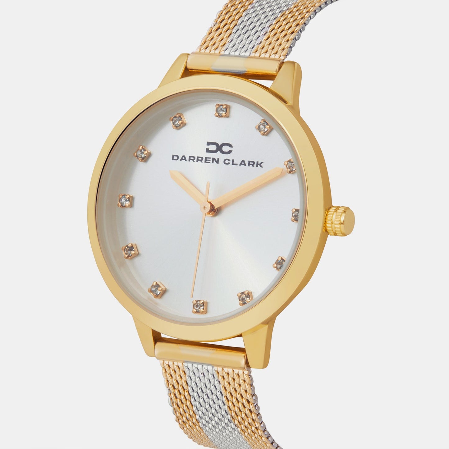 Women Quartz Silver Dial Analog Mesh Watch 2008D-E0203