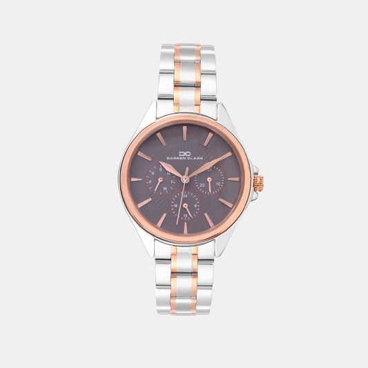Women Quartz Grey Dial Multi-Function Metal Watch 2010E-M0115