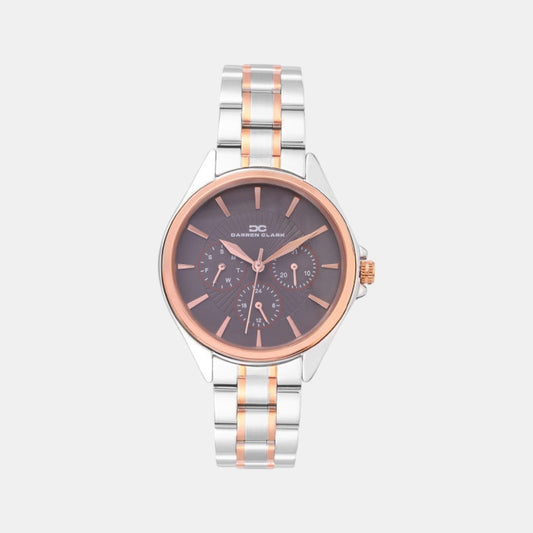 Women Quartz Grey Dial Multi-Function Metal Watch 2010E-M0115