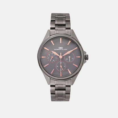 Women Quartz Grey Dial Multi-Function Metal Watch 2010J-M0815