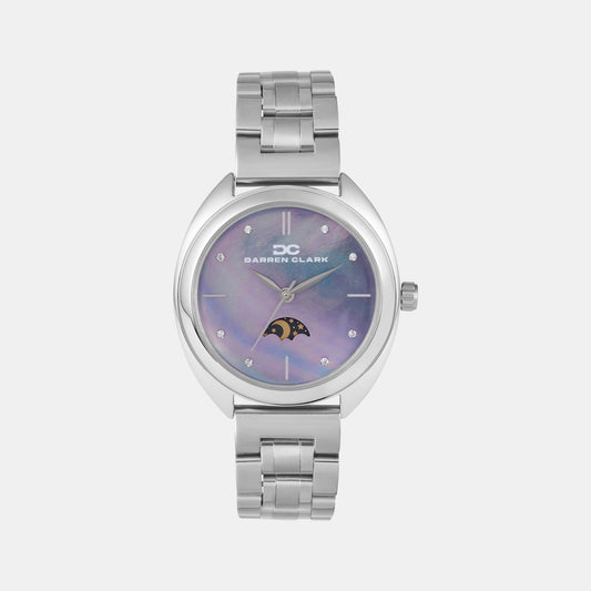 Women Quartz Sea Blue Mother Of Pearl Dial Analog Metal Watch 2011A-M0117