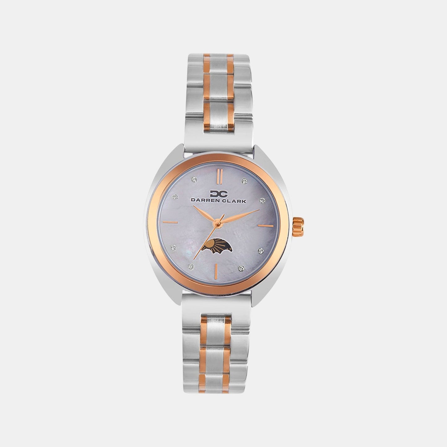 Women Quartz White Mother Of Pearl Dial Analog Metal Watch 2011E-M0101