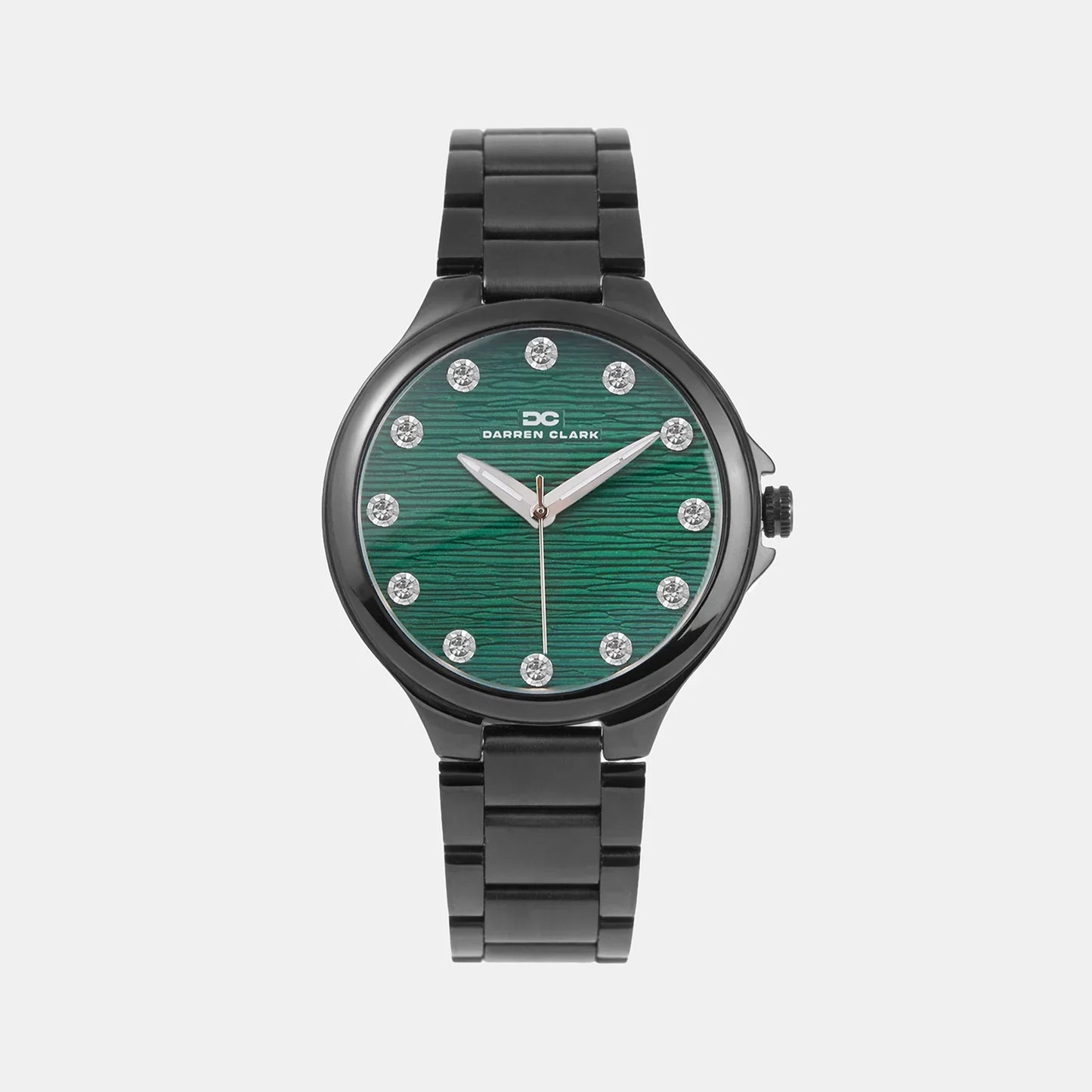 Women Quartz Green Dial Analog Metal Watch 2014F-M0414