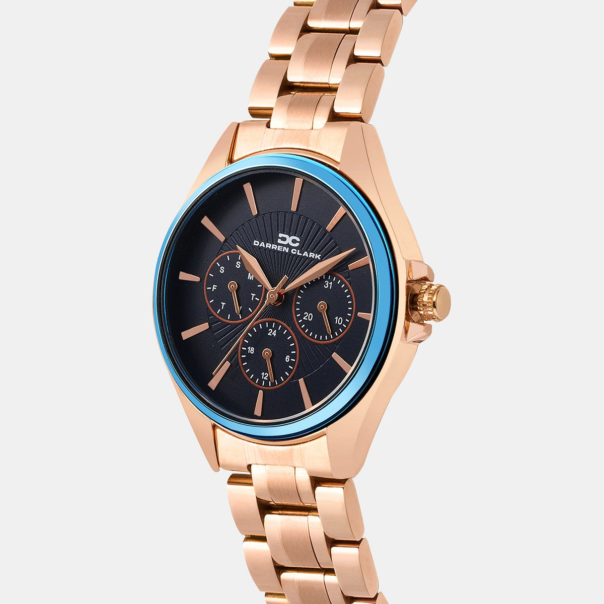 Women Quartz Blue Dial Analog Metal Watch 2010G-M0305