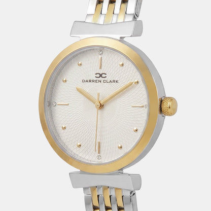 Women Quartz Silver Dial Analog Metal Watch 2013D-M1203