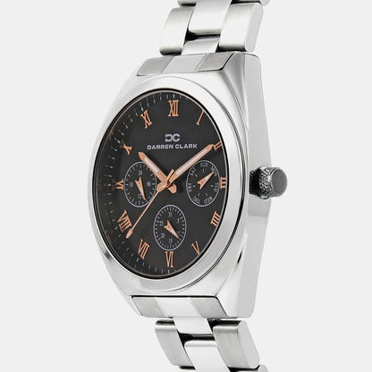 Men Quartz Grey Dial Multi-Function Metal Watch 1014J-M0816