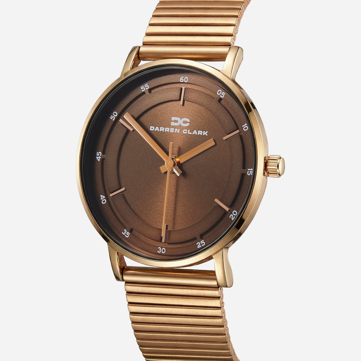Men Quartz Brown Dial Analog Stainless Steel Watch 1013C-E0306