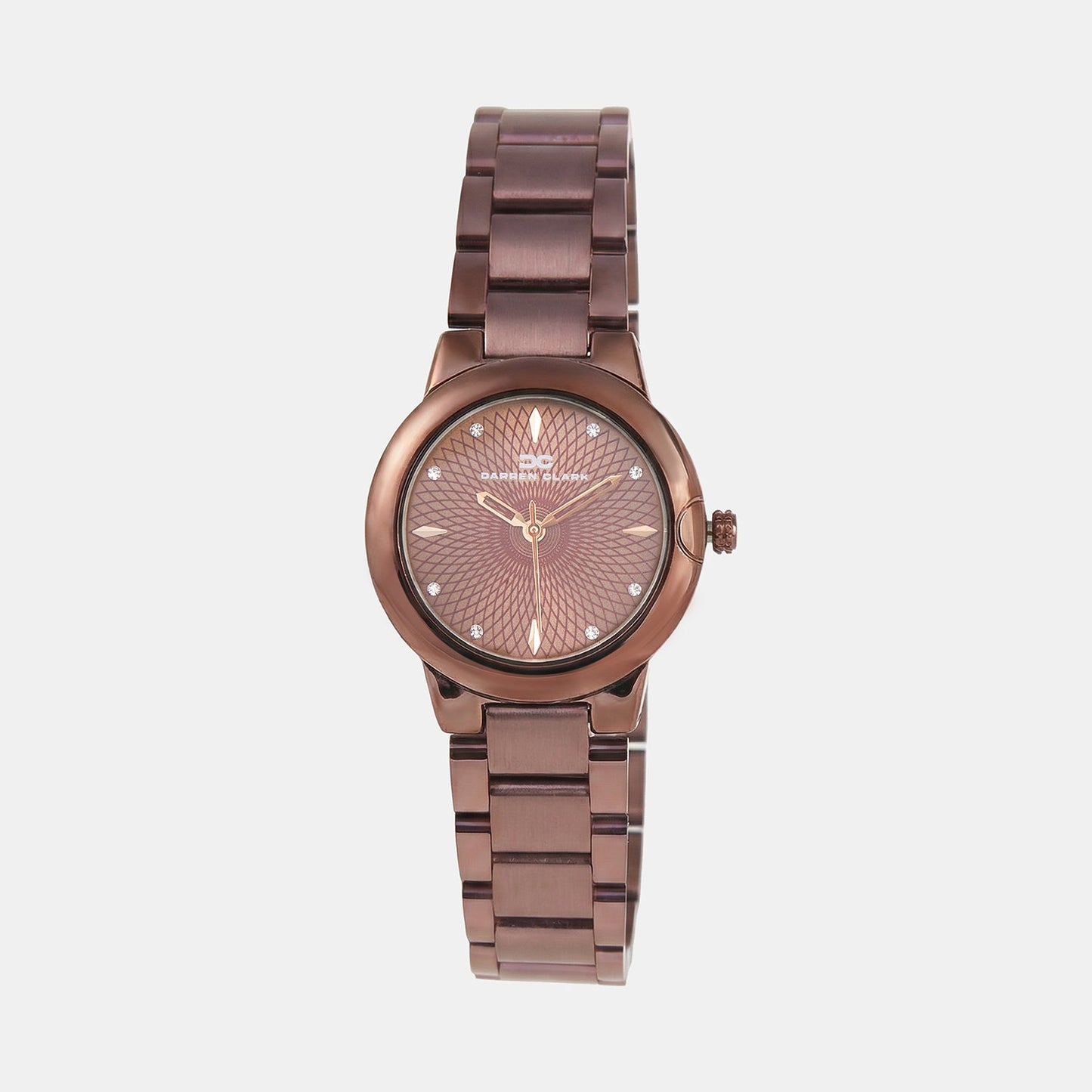Women Quartz Brown Dial Analog Metal Watch 2016H-M0606