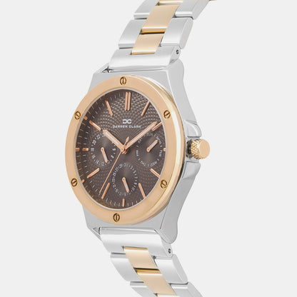 Men Quartz Brown Dial Multi-Function Metal Watch 1017E-M1315