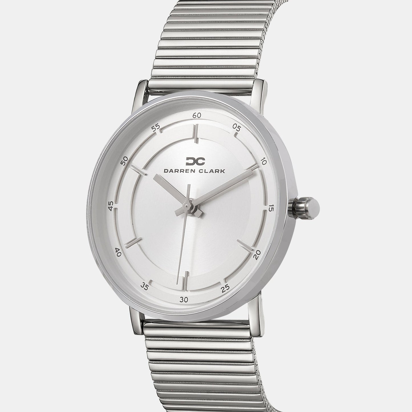 Men Quartz Silver Dial Analog Stainless Steel Watch 1013C-E0103