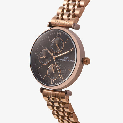 Women Quartz Brown Dial Analog Metal Watch 2003M-M0606