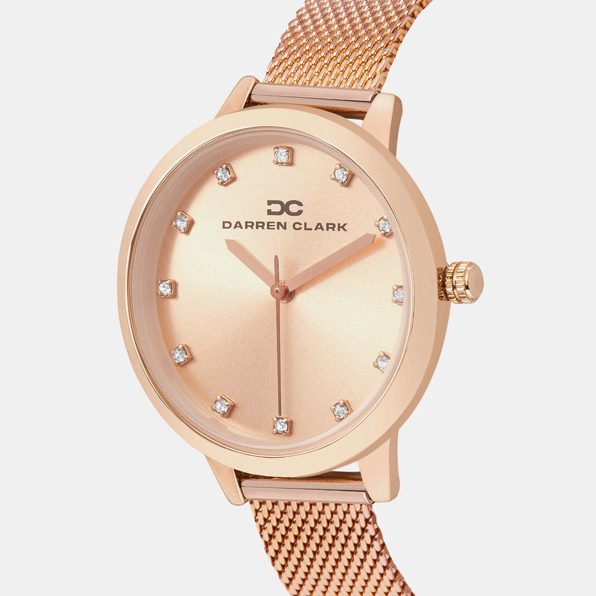 Women Quartz Rose Gold Dial Analog Metal Watch 2008C-E0307
