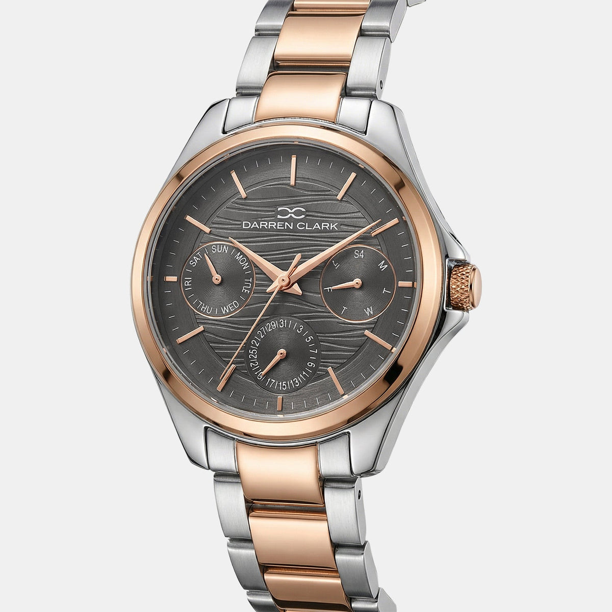Women Quartz Grey Dial Analog Metal Watch 2012E-M1315