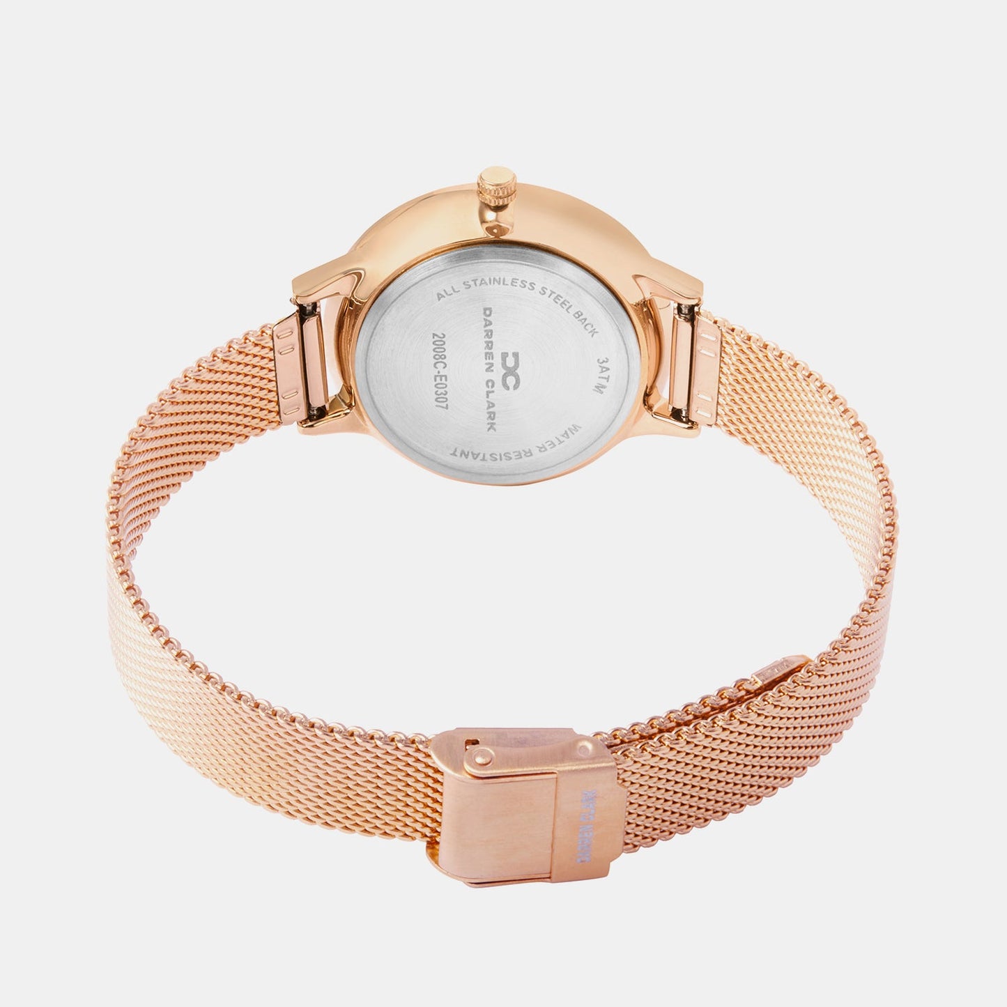 Women Quartz Rose Gold Dial Analog Metal Watch 2008C-E0307