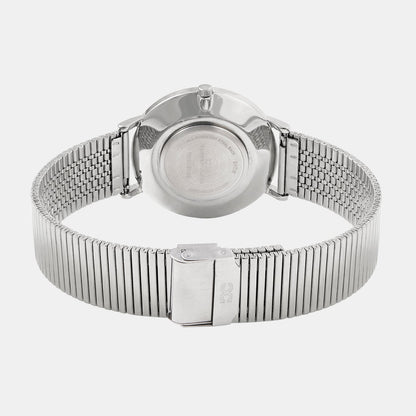 Men Quartz Silver Dial Analog Stainless Steel Watch 1013C-E0103