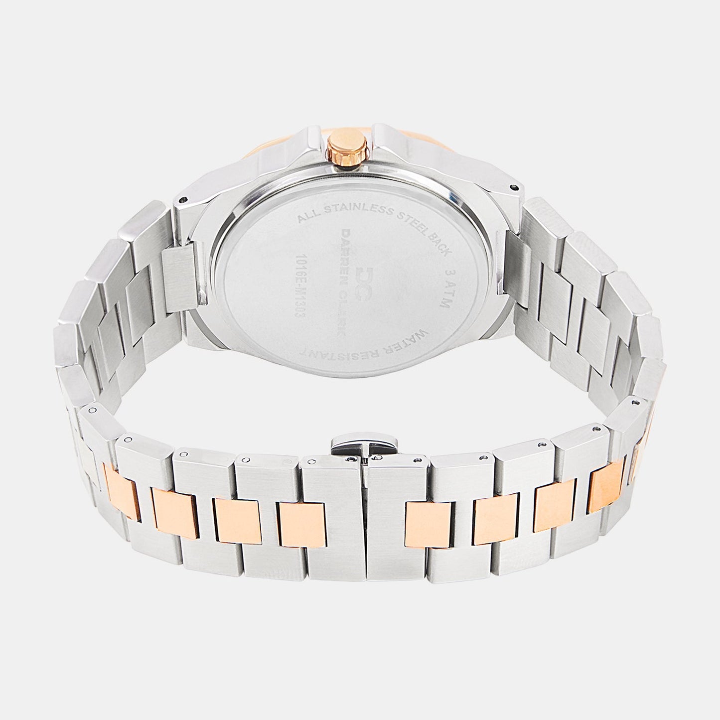 Men Quartz Silver Dial Analog Metal Watch 1016E-M1303