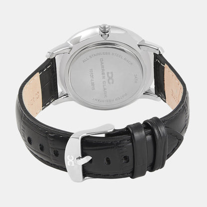 Men Quartz Grey Dial Multi-Function Leather Watch 1012J-L0315