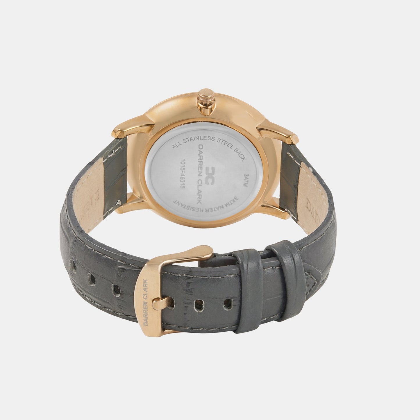 Men Quartz Grey Dial Multi-Function Leather Watch 1012F-L0815