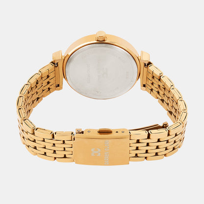 Women Quartz Gold Dial Analog Metal Watch 2013C-M0303