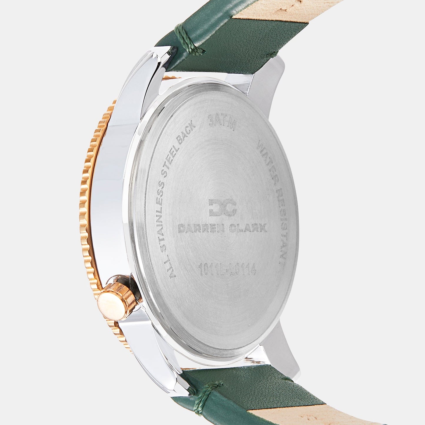 Men Quartz Green Dial Multi-Function Leather Watch 1011L-L0114