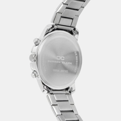 Men Quartz Silver Dial Multi-Function Metal Watch 1009A-M0102