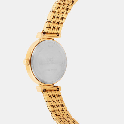 Women Quartz Gold Dial Analog Metal Watch 2013C-M0303