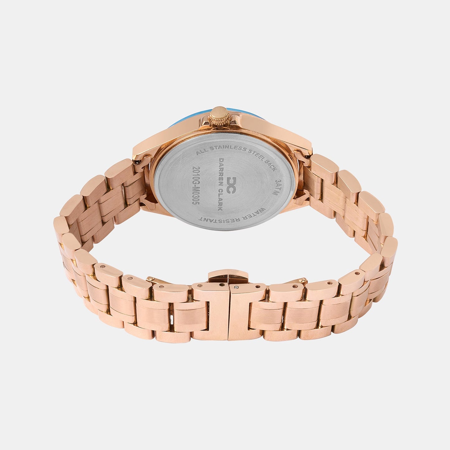 Women Quartz Blue Dial Analog Metal Watch 2010G-M0305