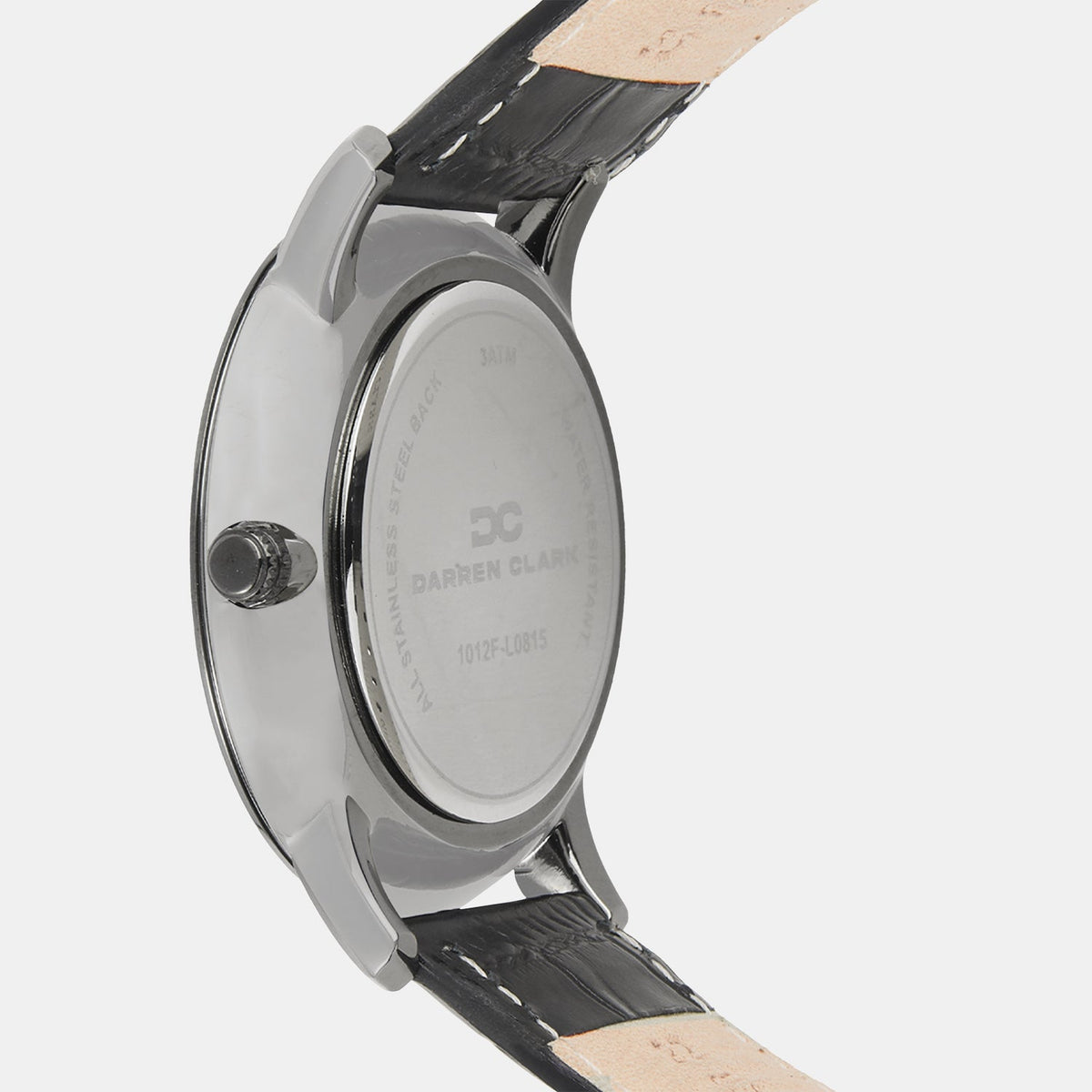 Men Quartz Grey Dial Multi-Function Leather Watch 1012J-L0315