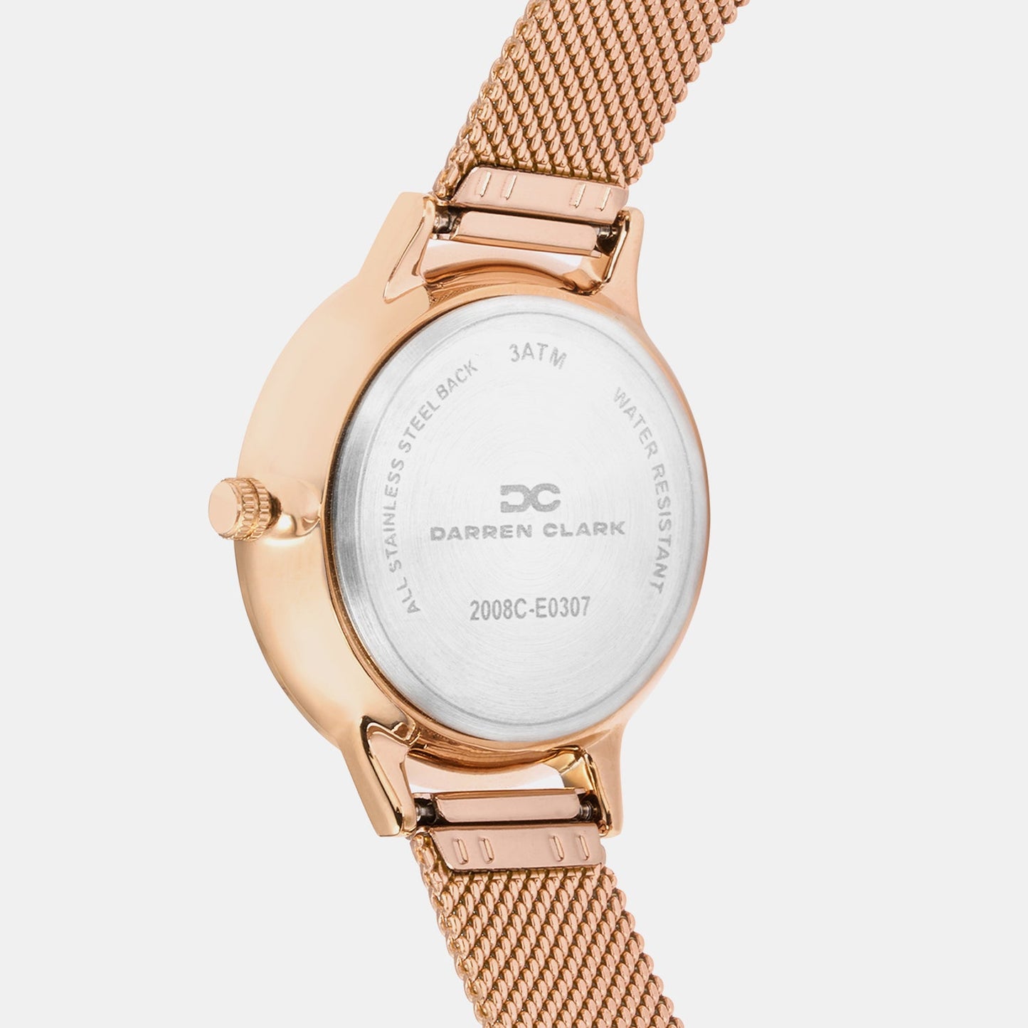 Women Quartz Rose Gold Dial Analog Metal Watch 2008C-E0307
