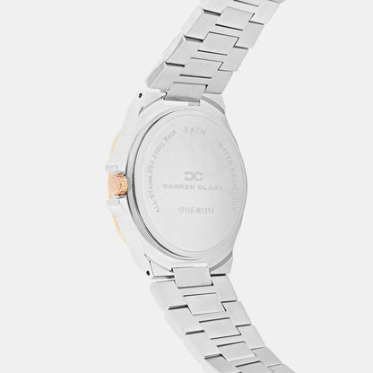 Men Quartz Grey Dial Multi-Function Metal Watch 1016E-M1315