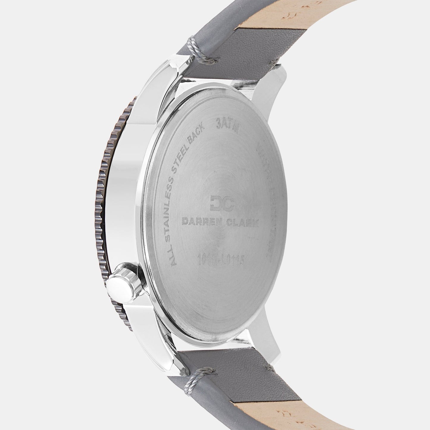 Men Quartz Grey Dial Multi-Function Leather Watch 1011I-L0115