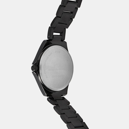 Women Quartz Black Dial Analog Metal Watch 2012F-M0404