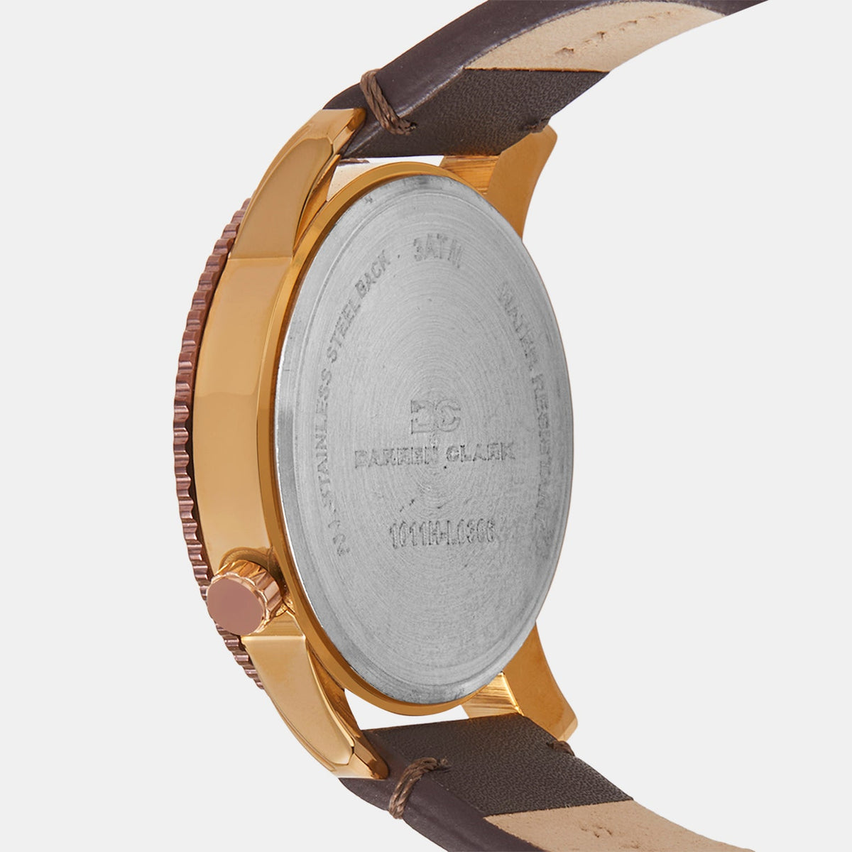 Men Quartz Brown Dial Multi-Function Leather Watch 1011H-L0306