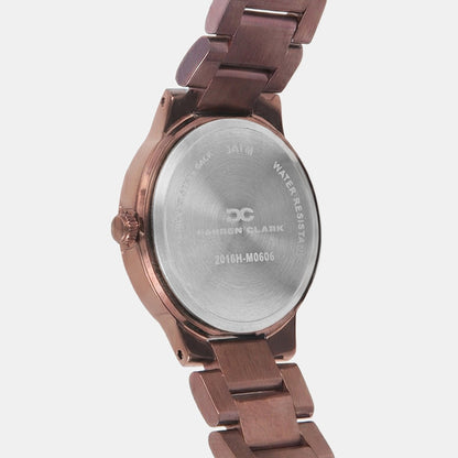 Women Quartz Brown Dial Analog Metal Watch 2016H-M0606