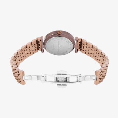 Women Quartz Brown Dial Analog Metal Watch 2003M-M0606