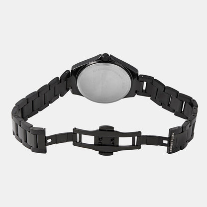 Women Quartz Black Dial Analog Metal Watch 2012F-M0404
