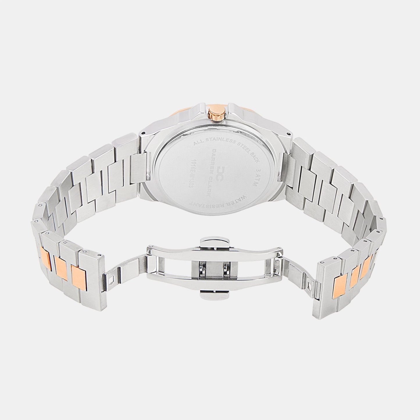 Men Quartz Silver Dial Analog Metal Watch 1016E-M1303
